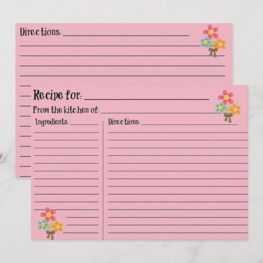 Rosa leere Rezeptur (Vorne/Hinten)