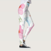 Rosa Leggings aus der Blüte - Weißer Hipster Yoga (Rechts)
