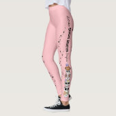 Rosa Leggings Halloween Süße Goth-Schädel (Links)