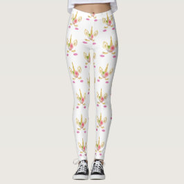 Rosa Leggings in Einhorndruck