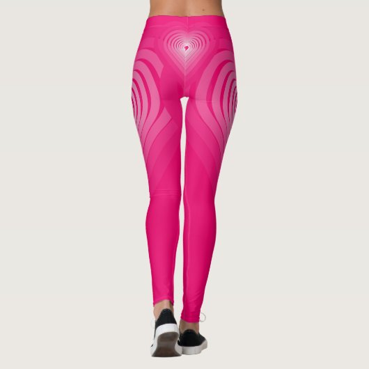 Rosa Leggings mit Herz (Rückseite)