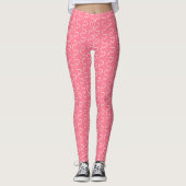 Rosa Leggings mit Herz oder Farbauswahl (Vorderseite)