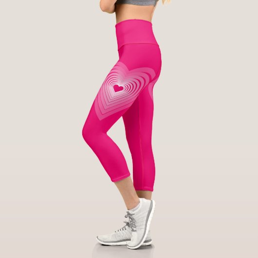 Rosa Leggings mit Herzen (Links)