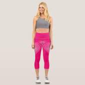 Rosa Leggings mit Herzen (Vorderseite)