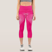Rosa Leggings mit Herzen (Vorderseite)