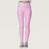 Rosa Leggings mit Snowflake (Vorderseite)