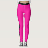 Rosa Leggings Schwarzer Streifen oder Farbauswahl (Vorderseite)