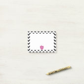 Rosa Lehrer Apples schwarze Zickzack Posten-it® Post-it Klebezettel (Auf Schreibtisch)