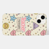 Rosa Lehrer Mathe Formen Muster Case-Mate iPhone Hülle (Rückseite (Horizontal))