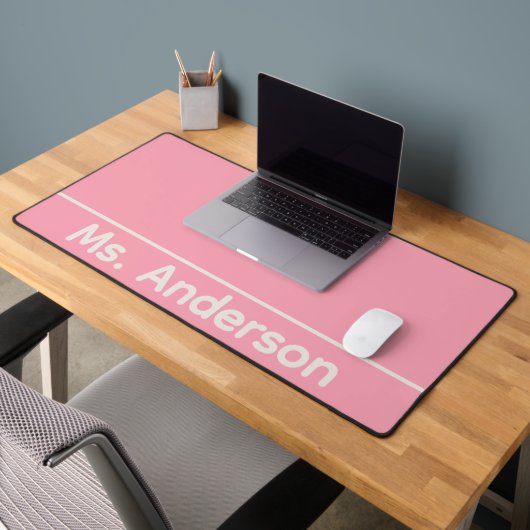 Rosa Lehrerin Schreibtischunterlage (Büro 2)