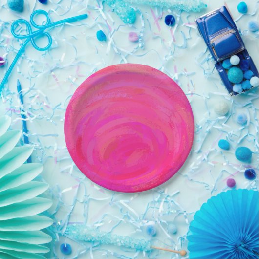 rosa Leidenschaft Pappteller (Party)