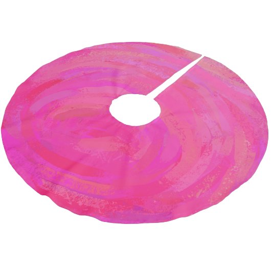 rosa Leidenschaft Polyester Weihnachtsbaumdecke (Schrägansicht)