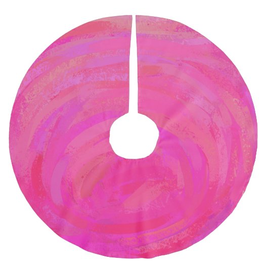 rosa Leidenschaft Polyester Weihnachtsbaumdecke (Vorderseite)