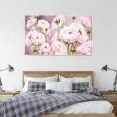 Rosa Leinwand drucken - Malerei (Insitu (Schlafzimmer))