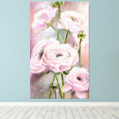 Rosa Leinwand - Malerei (Insitu (Holzboden))