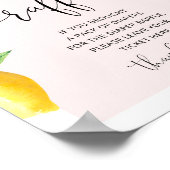 Rosa Lemon-Windeln - Zeichen Poster (Ecke)