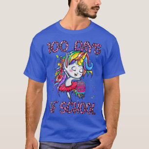 Rosa Leopard 100 Tage Schultanz Unicorn Co T-Shirt
