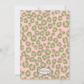 Rosa Leopard Babydusche Einladung (Rückseite)
