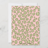 Rosa Leopard-Babyparty-Einladung Einladung (Rückseite)