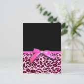 Rosa-leopard-Buggrafik Postkarte (Stehend Vorderseite)