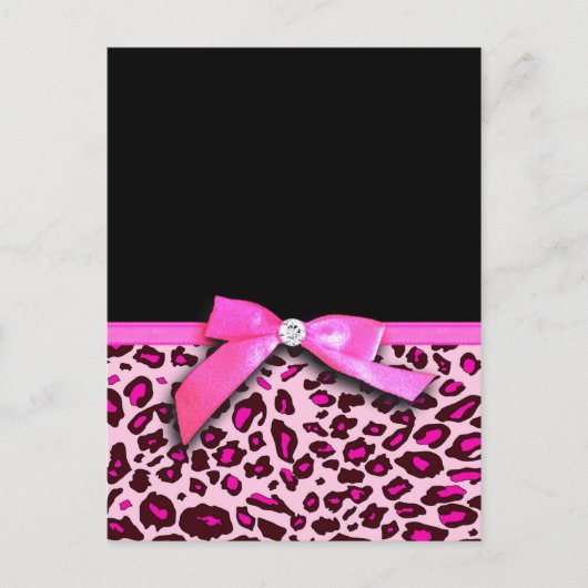 Rosa-leopard-Buggrafik Postkarte (Vorderseite)