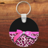Rosa-leopard-Buggrafik Schlüsselanhänger (Vorderseite)