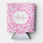 Rosa Leopard-Druck Dosenkühler (Vorderseite)