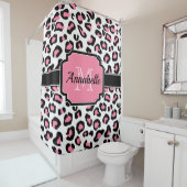 Rosa Leopard-Druck Duschvorhang (Beispiel)