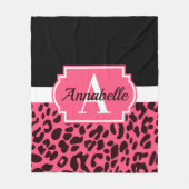 Rosa Leopard-Druck Fleecedecke (Vorderseite)