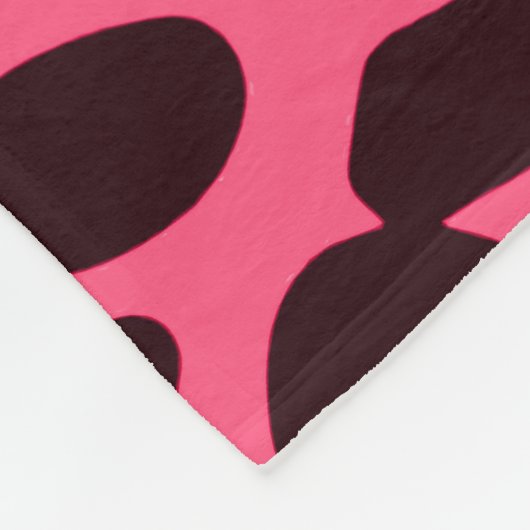 Rosa Leopard-Druck Fleecedecke (Ecke)