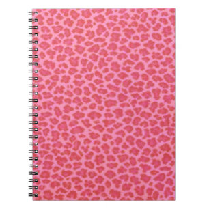 Rosa Leopard-Druck-gewundenes Notizbuch Notizblock