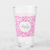 Rosa Leopard-Druck Glas (Rückseite)
