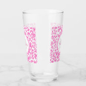 Rosa Leopard-Druck Glas (Links)