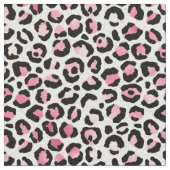 Rosa Leopard-Druck in Weiß Stoff (Nahaufnahme)