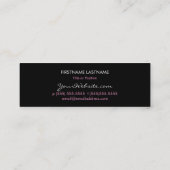 Rosa Leopard-Druck - kundenspezifische dünne Mini Visitenkarte (Rückseite)