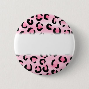 Rosa Leopard-Druck-Muster Button