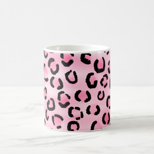 Rosa Leopard-Druck-Muster Kaffeetasse (Mittel)