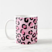 Rosa Leopard-Druck-Muster Kaffeetasse (Links)