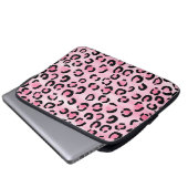 Rosa Leopard-Druck-Muster Laptopschutzhülle (Vorne Knopf)