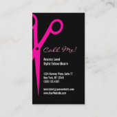 Rosa Leopard-Druck-Salon bearbeitet Visitenkarte (Rückseite)