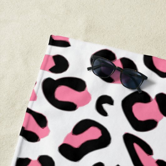 Rosa Leopard-Druck Strandtuch (Beispiel)