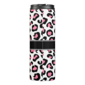 Rosa Leopard-Druck Thermosbecher (Rückseite)