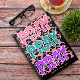 Rosa Leopard Druckgebet Spiral Foto Notebook Notizblock