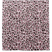 Rosa Leopard Duschvorhang (Vorderseite)