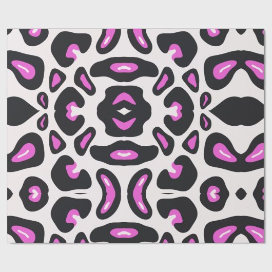 Rosa Leopard-Farbe Geschenkpapier (Flach)