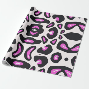 Rosa Leopard-Farbe Geschenkpapier