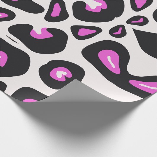 Rosa Leopard-Farbe Geschenkpapier (Ecke)