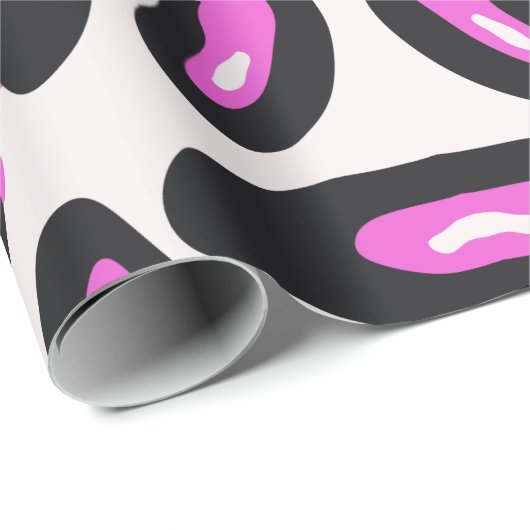 Rosa Leopard-Farbe Geschenkpapier (Rolleneckpunkt)