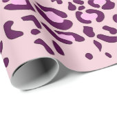 Rosa Leopard-Farbe Geschenkpapier (Rolleneckpunkt)