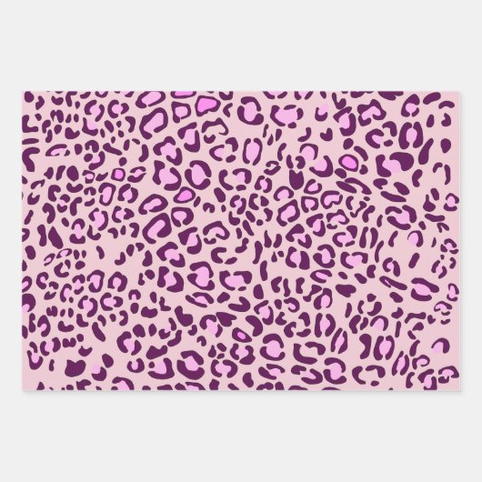 Rosa Leopard-Farbe Geschenkpapier Set (Vorderseite 2)